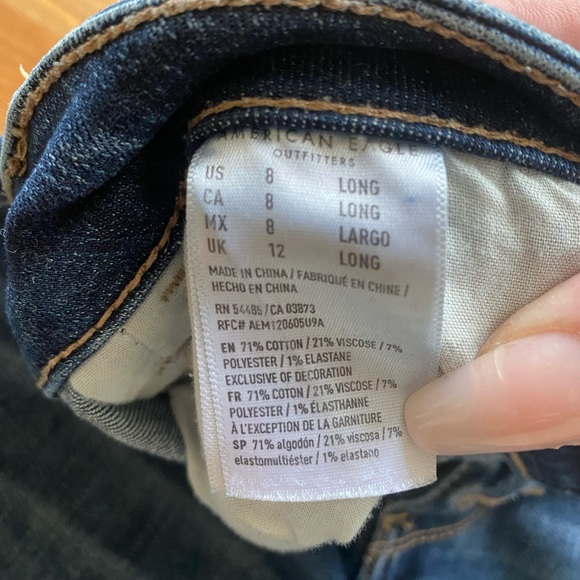 AMERICAN EAGLE hi-rise jegging size 8 long (4) - Picture 11 of 14
